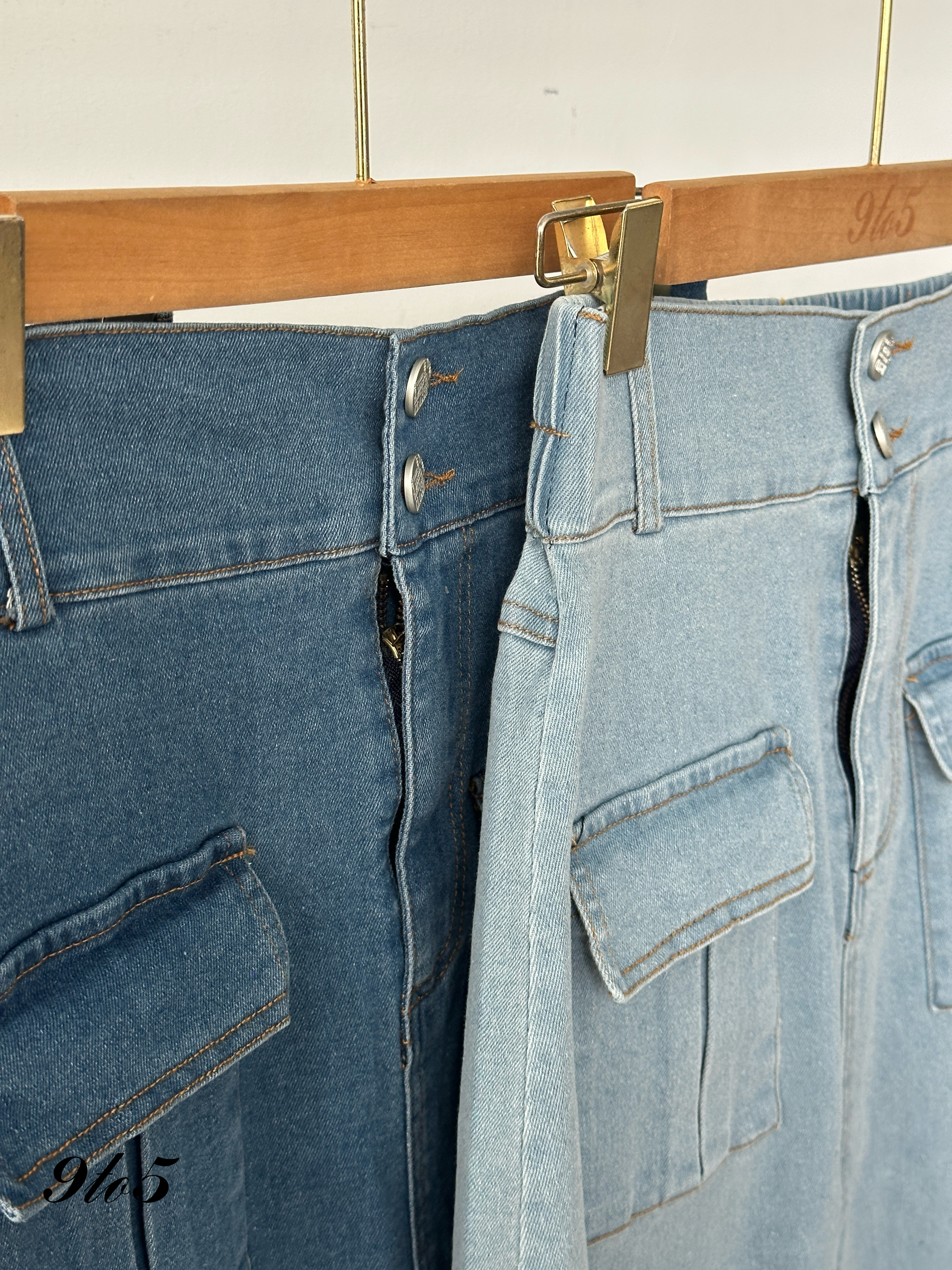 S1815 Denim Splited Skirt - 3 Colors 