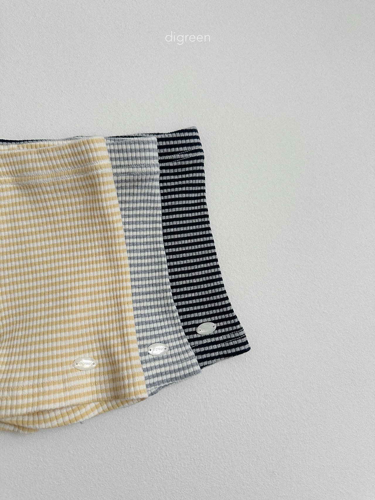 Digreen | stripe Leggings(Yellow/Light Grey 90-100)