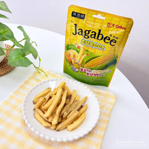 季節限定｜韓國 HAITAI X 日本 Jagabee 草堂玉米 風味 薯條 45g / 包