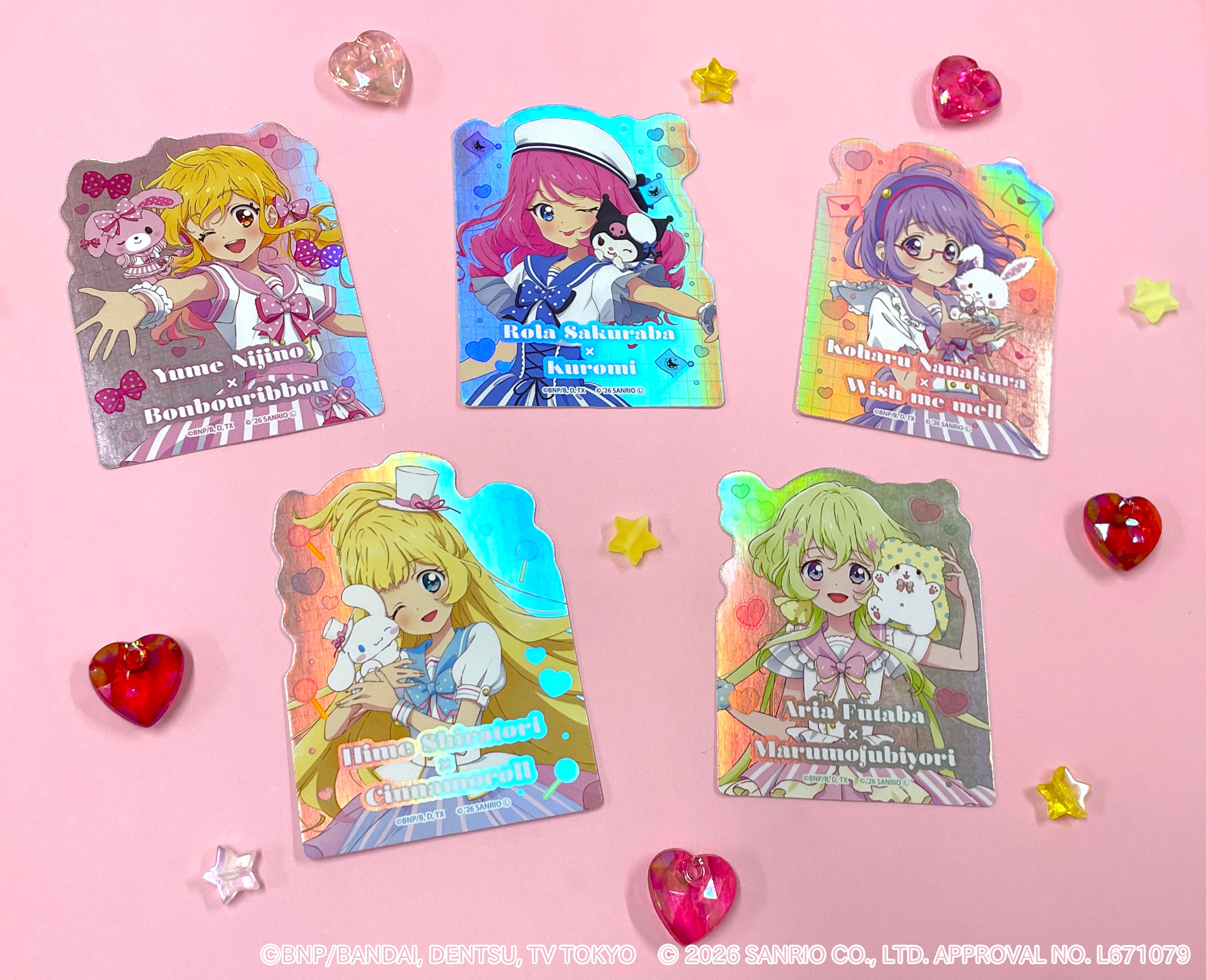 星夢學園 Aikatsu Stars! × Sanrio 閃貼紙 #P-AKG0347 [A3] (PRE-ORDER) [2026/07]
