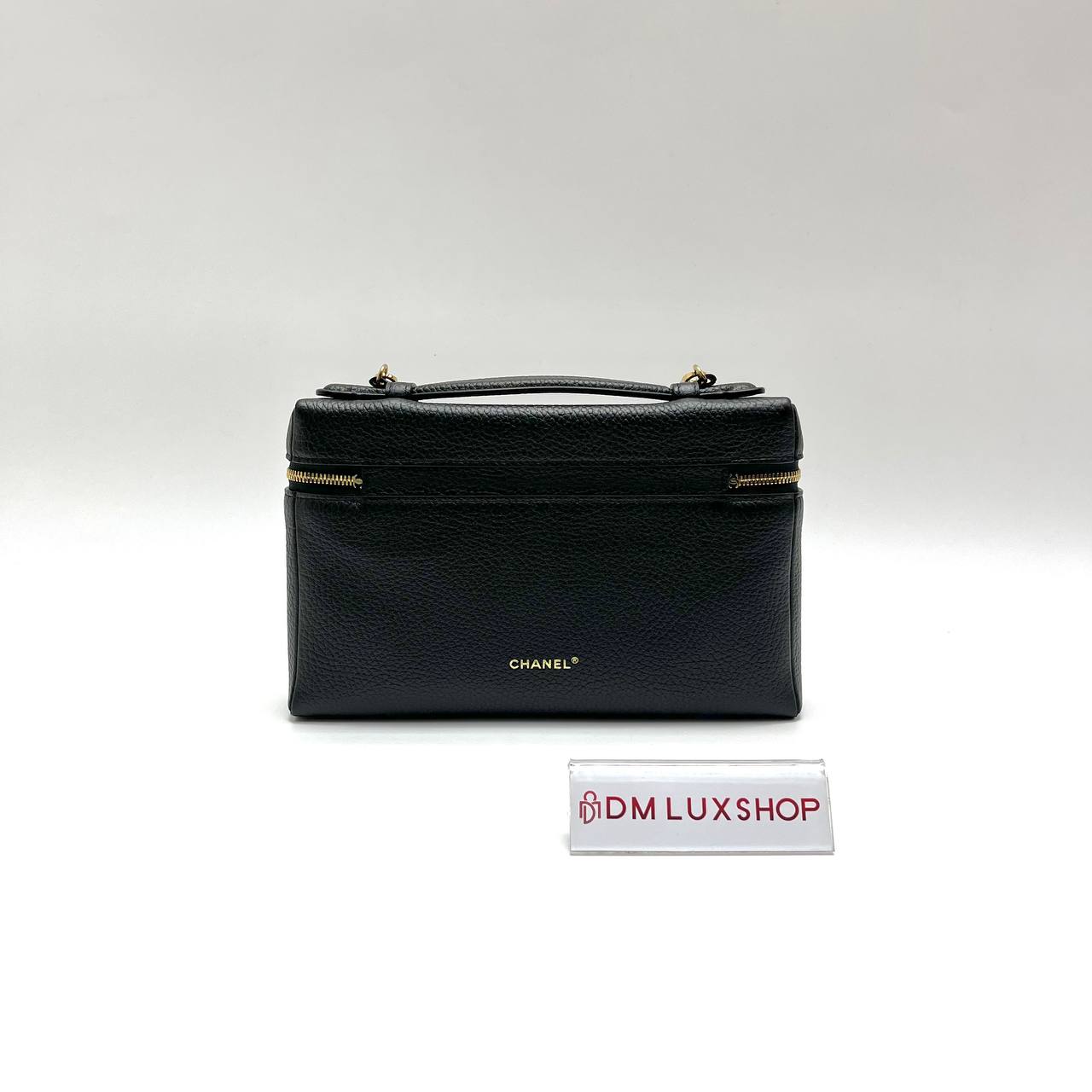 Chanel 26A Black Calfskin Vanity w/ Chain GHW (Microchip)