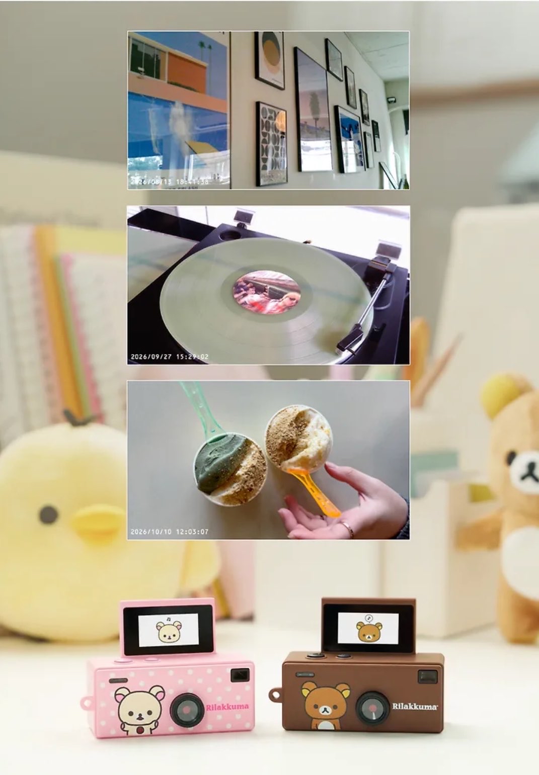 ⭕️留意！此商品只限香港門市自取/順豐到香港和澳門地區！ 《預訂貨品》全新韓國限定rilakkuma x huug 復古迷你相機