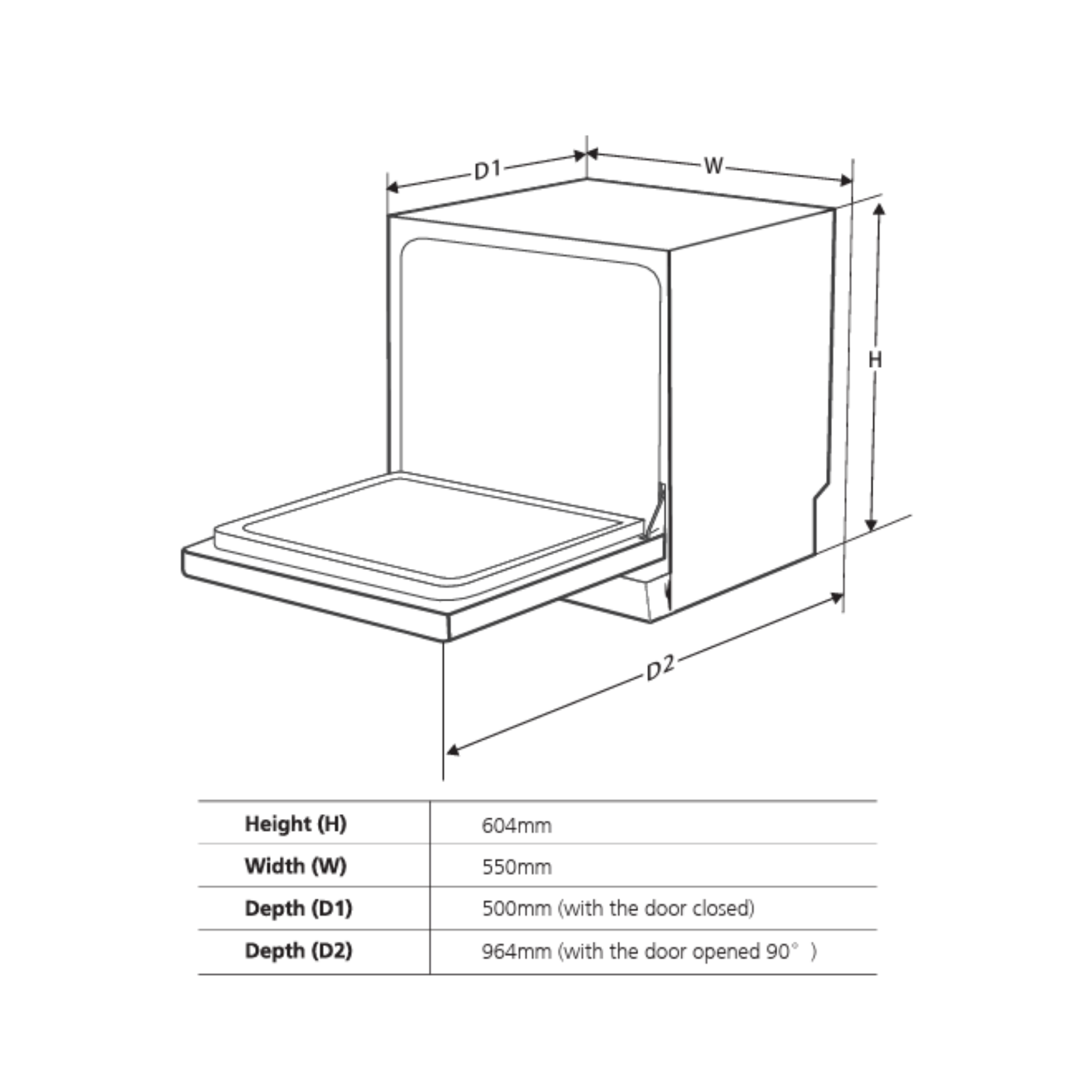 Electrolux UltimateCare 300 Compact Benchtop Dishwasher (EFC3862MS)