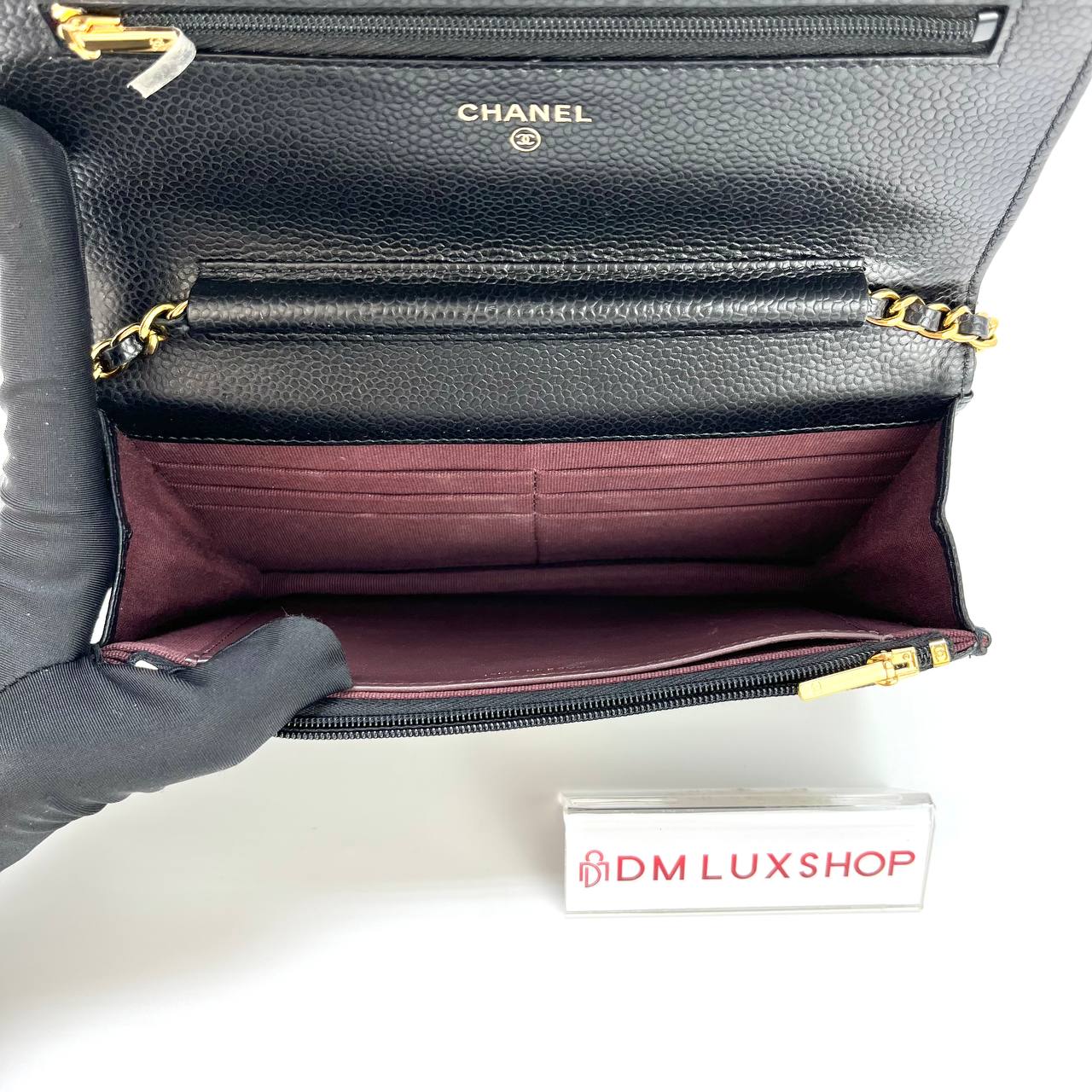 Chanel Black Caviar Classic Flap WOC GHW (Microchip)