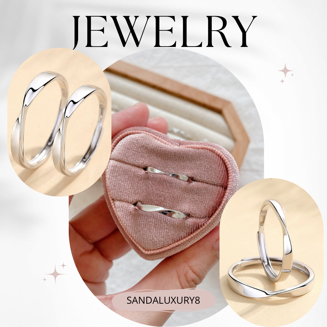 Simple and Elegant Silver Couple Rings - Matching Wedding Bands for Him and Her