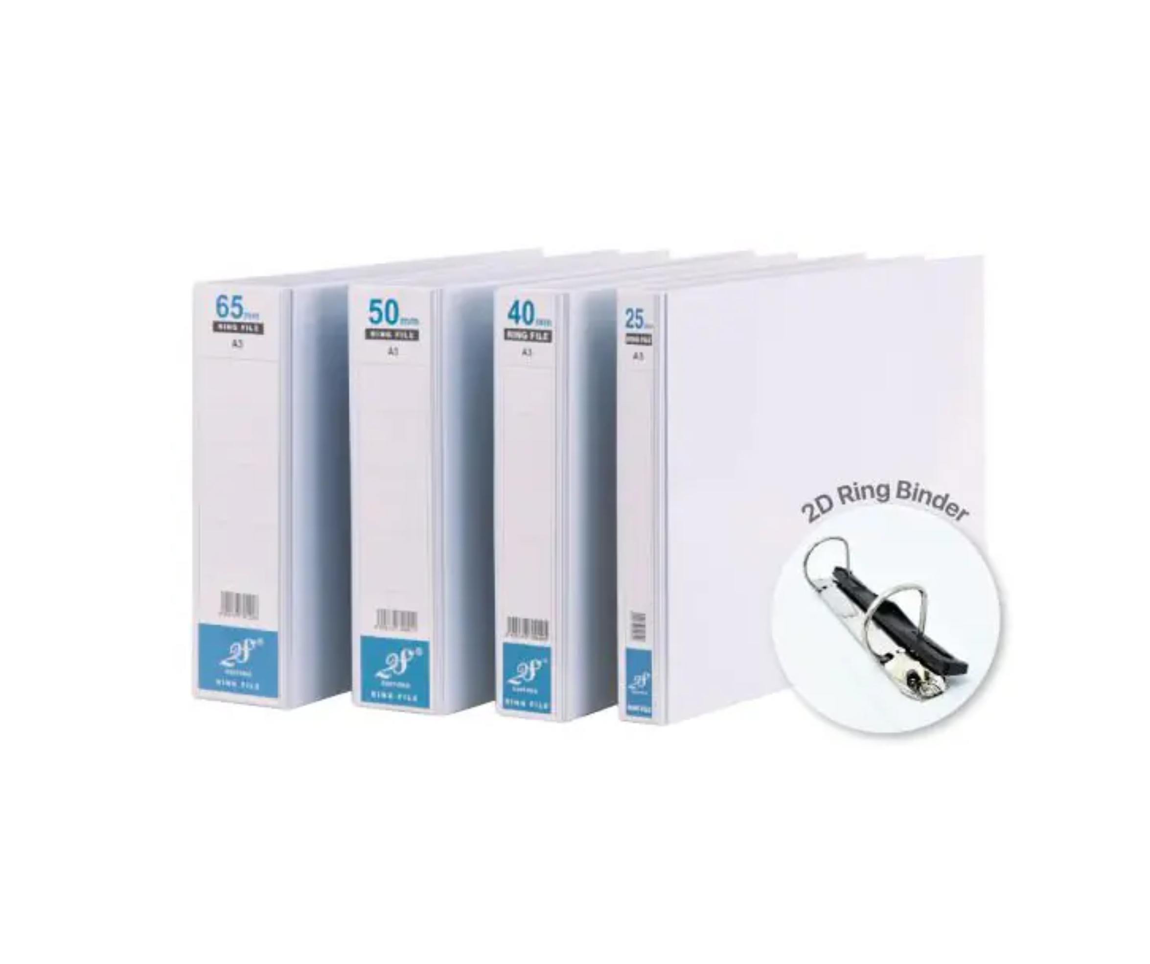 PVC Ring File/East File{Pre-Order}/2D Ring Binder/Fail Cincin PVC/Hard Cover/File Filing/White Transparent Cover/File Organiser/A3 (Various Sizes)