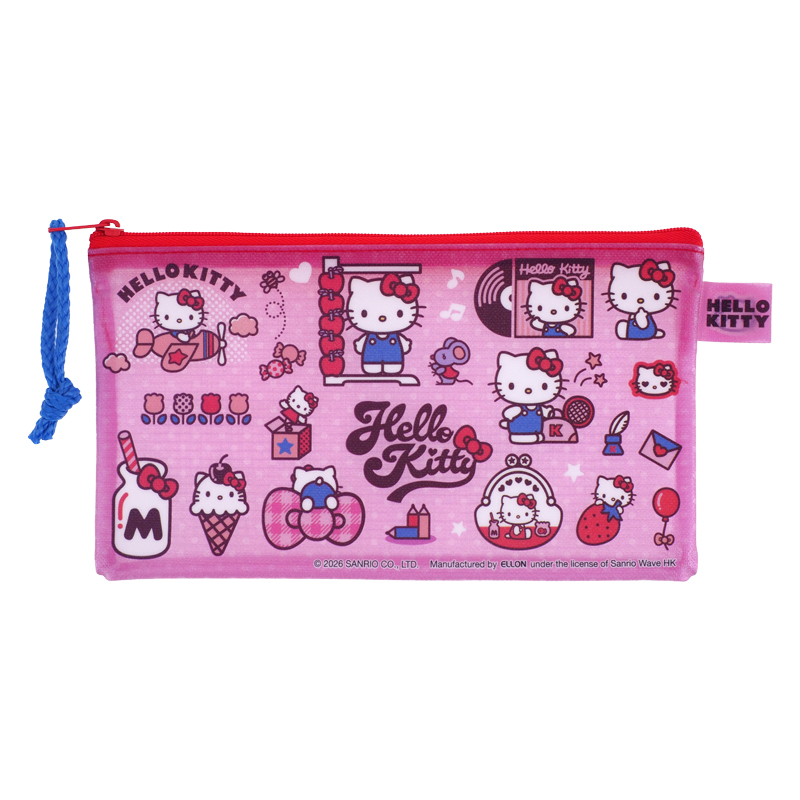 Hello Kitty PVC Mesh Bag w/ Zipper (M - Glitter) PVC 面網底拉鍊快勞袋 (中) (閃紗料)