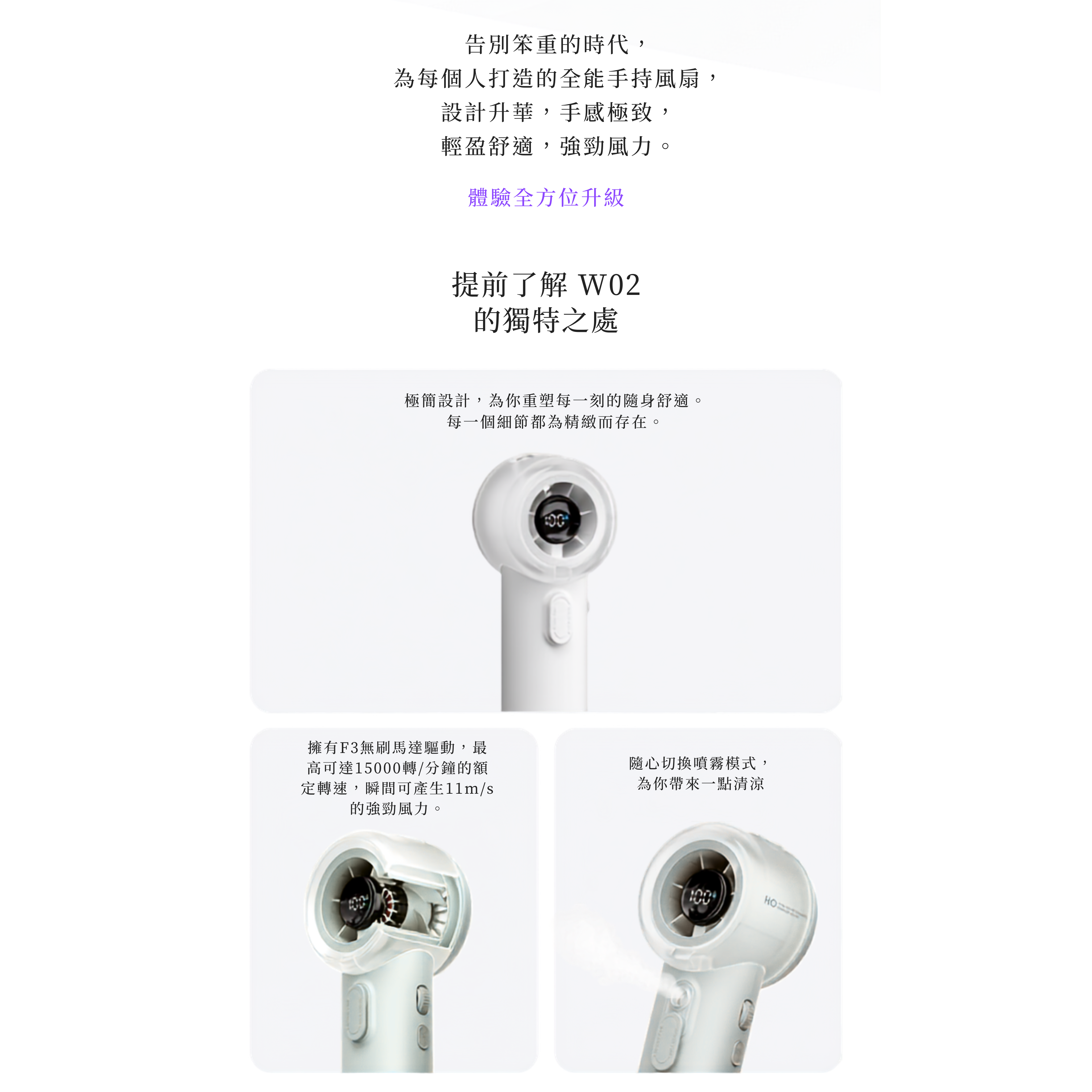 夏日救星: 噴霧小風扇(II) (白) [現貨發售]
