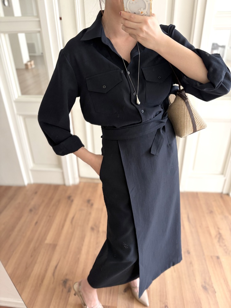 The Colette Wrap Set (Navy)