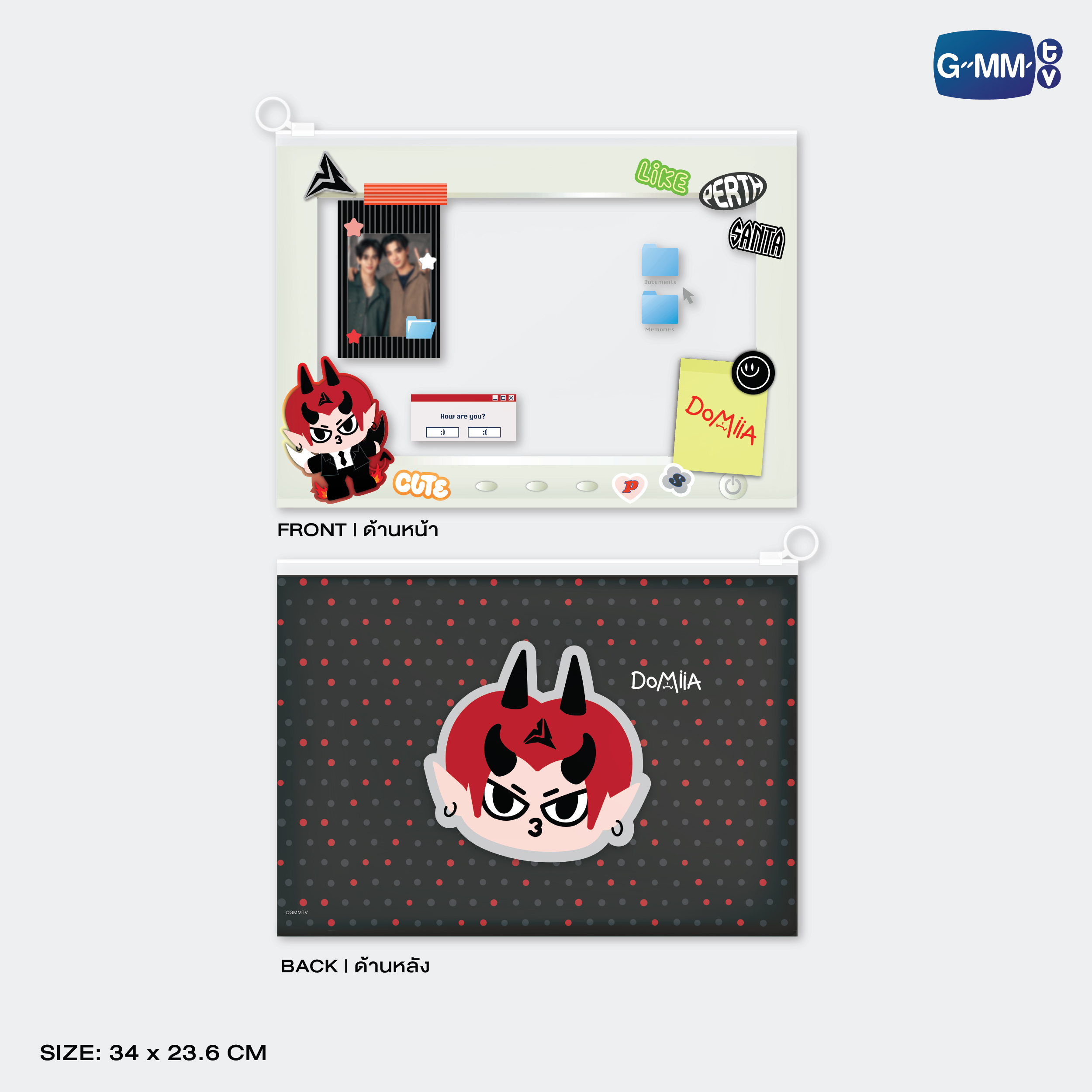 DOMIIA CHARACTER POCKET ZIP FOLDER