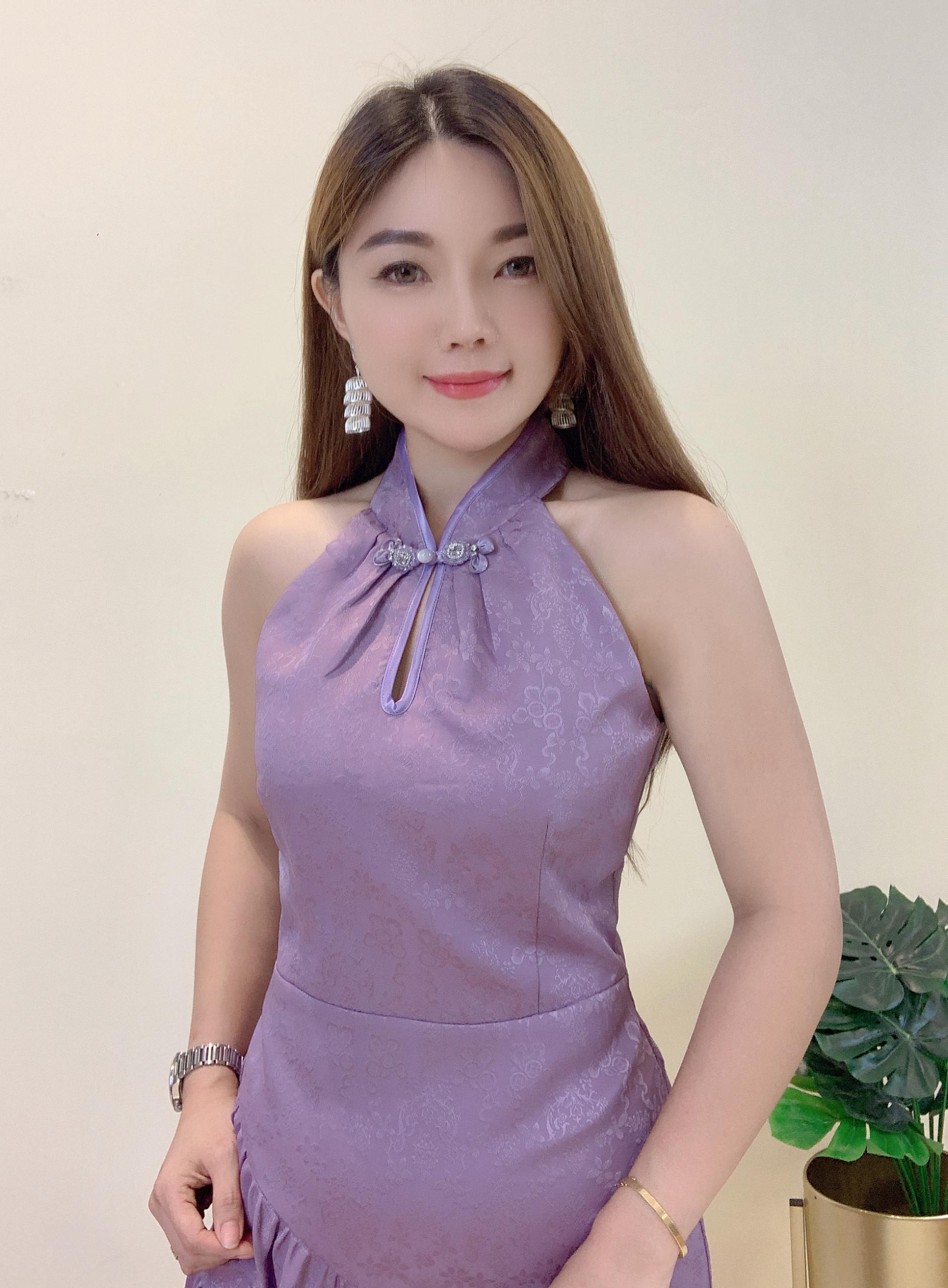 Cut in旗袍连身裙 2112