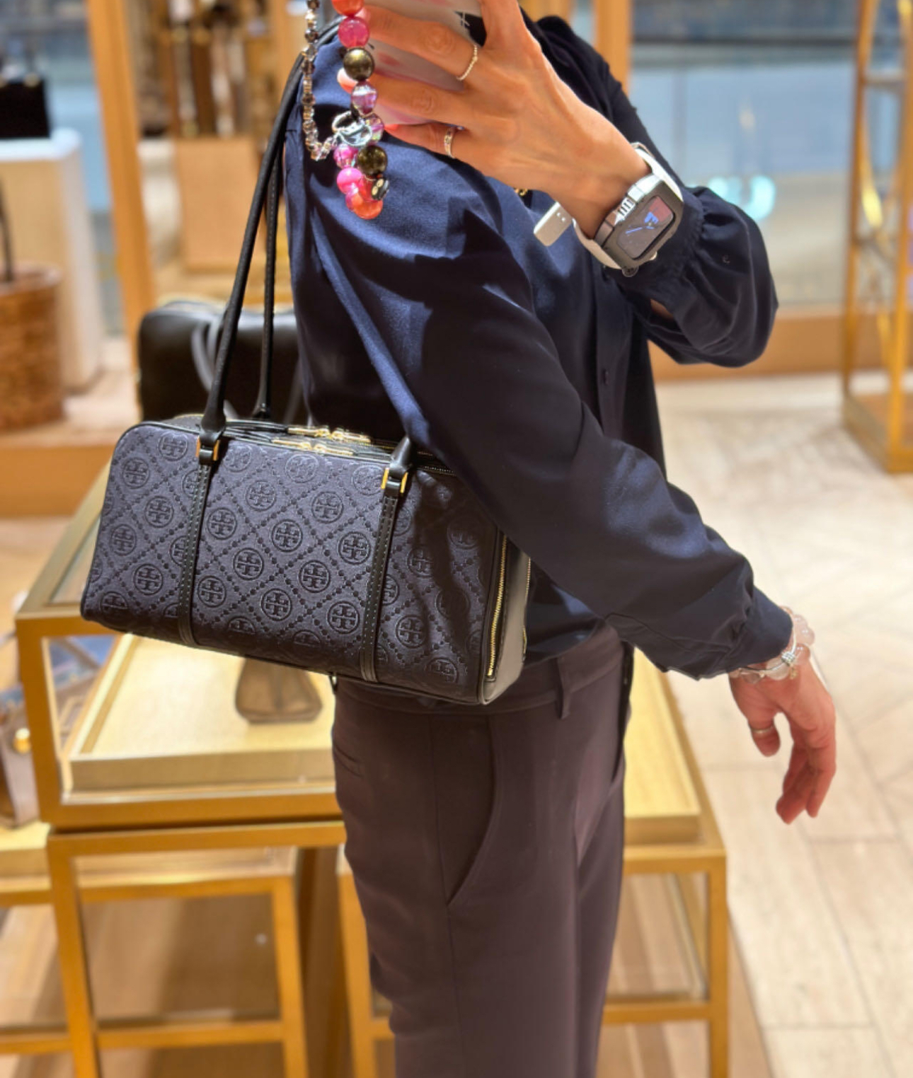 香港現貨-Tory Burch T Monogram Marshmallow Handbag