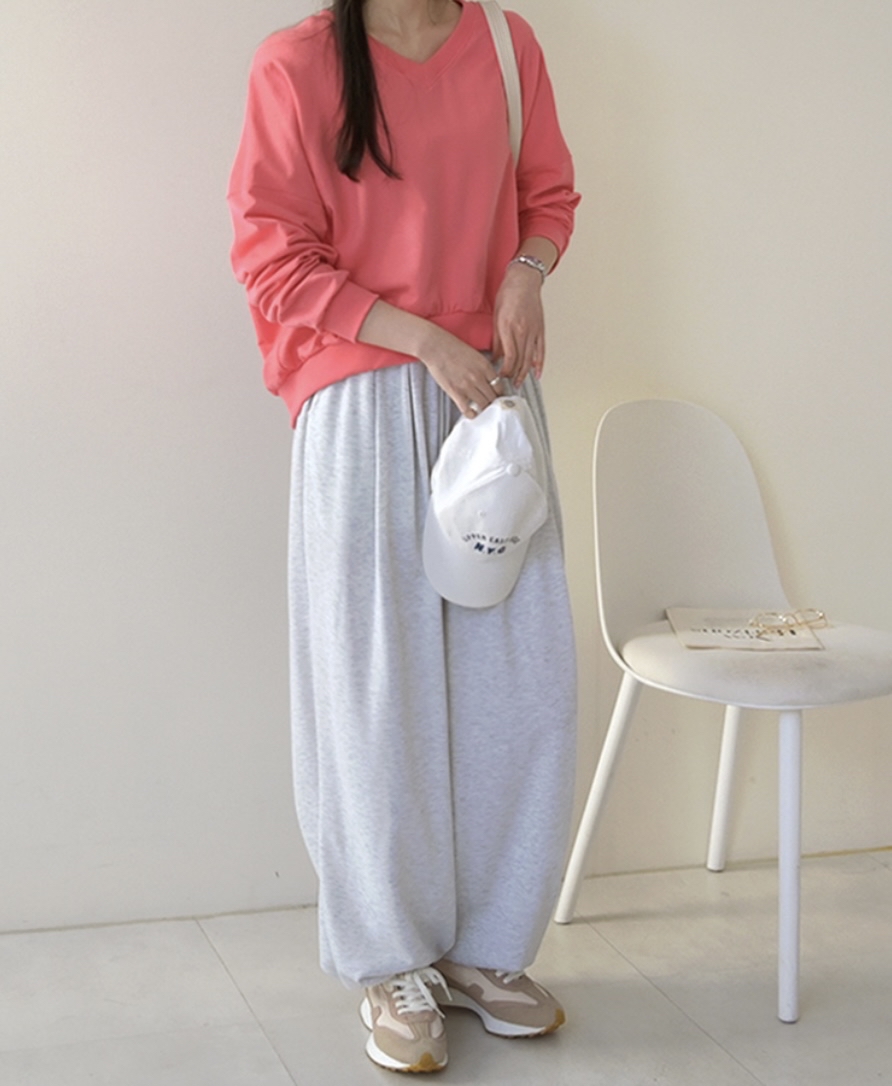 Made in Korea -靚色簡約V 領top