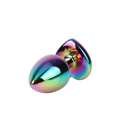 心鑽幻彩電導金屬肛塞-中