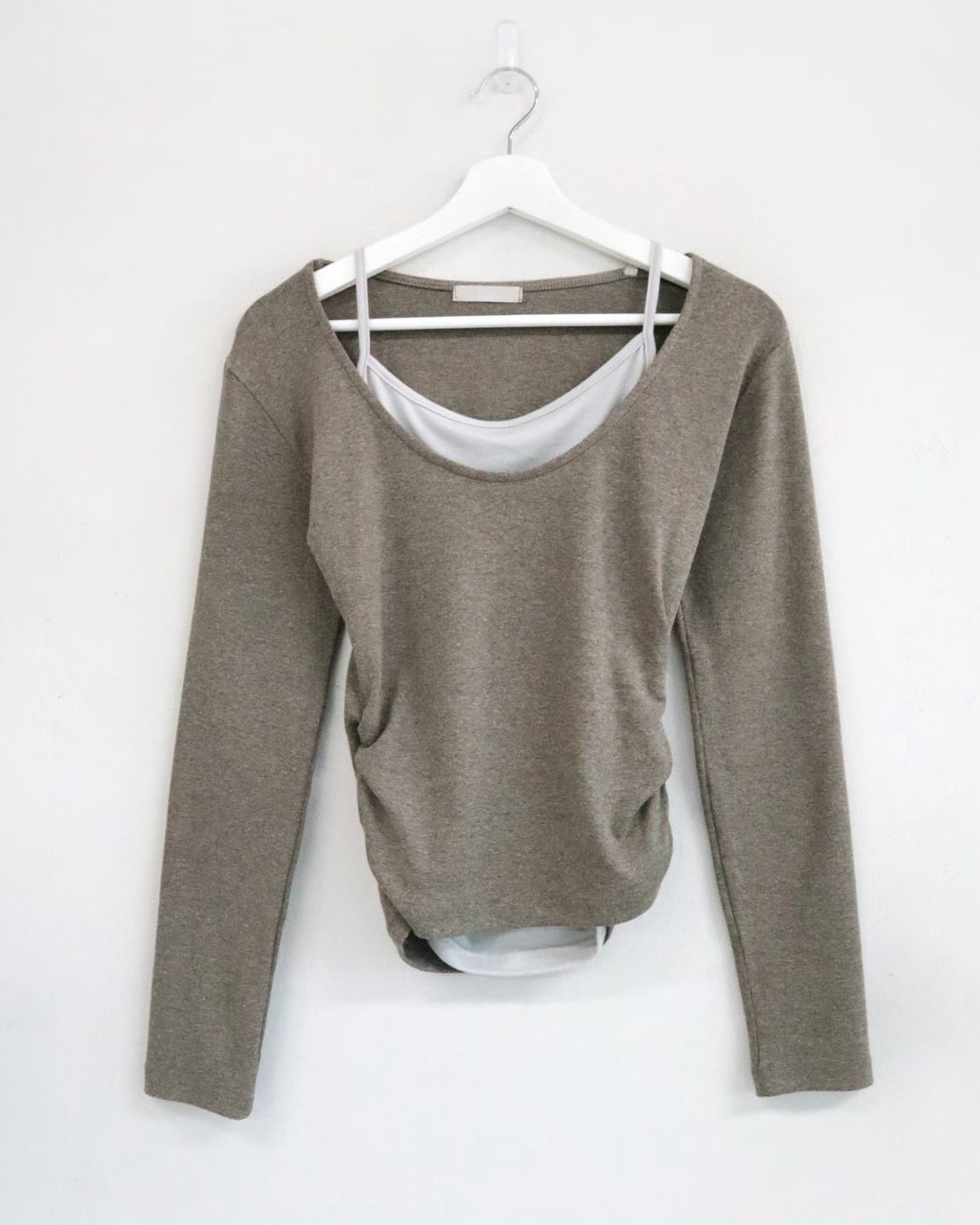 韓國顯瘦兩件外撘假背心