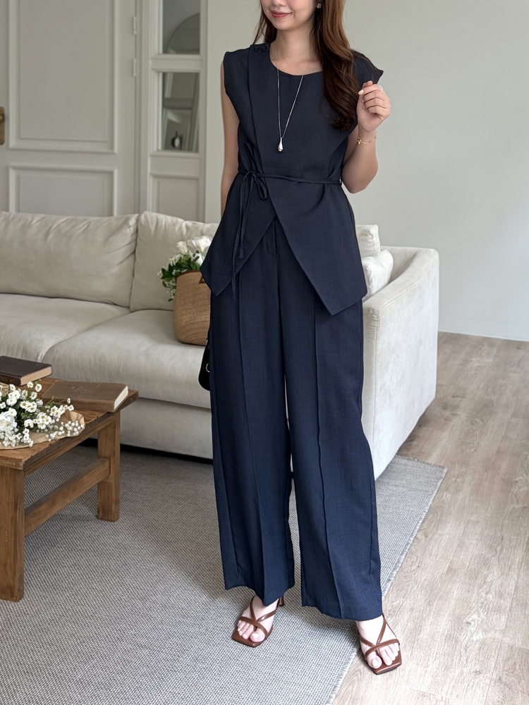 The Fine Linen Summer Set (Navy)