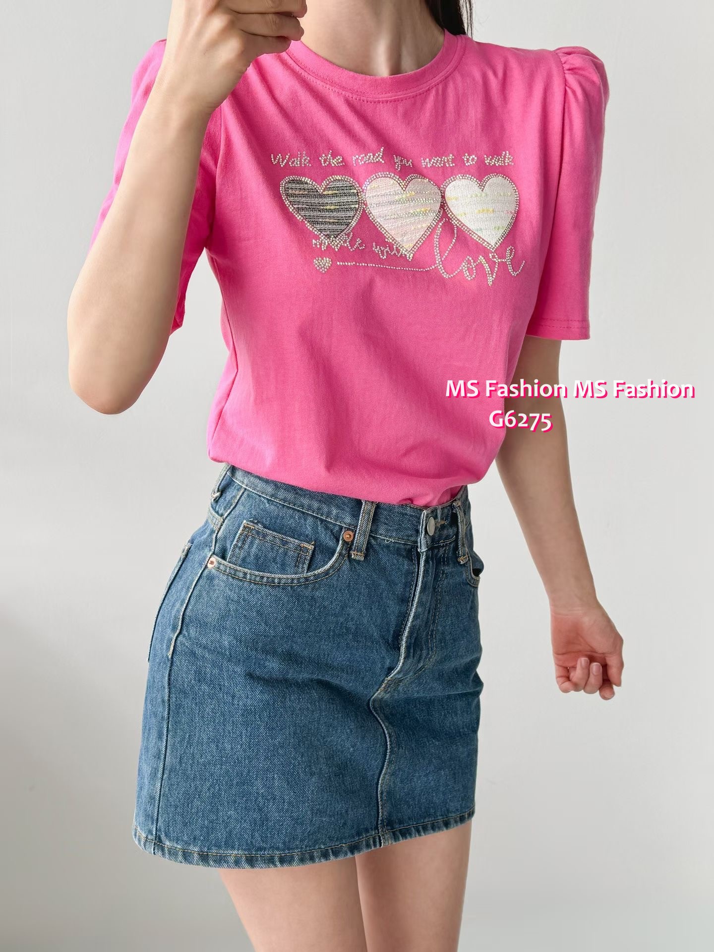 G6275 韓國🇰🇷公主膊心心tee