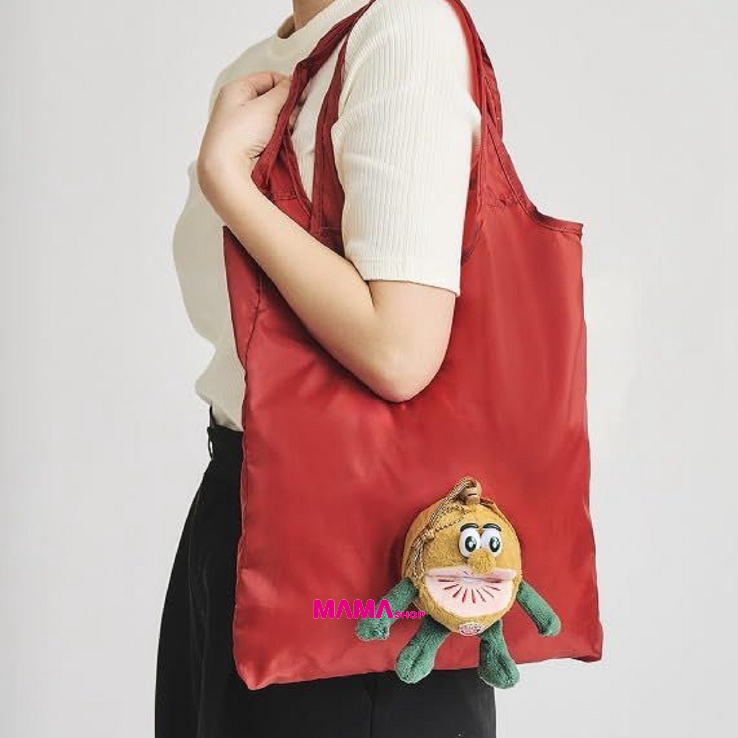 日本直送雜誌附錄--「Kiwi Brothers 紅色絨毛環保袋」