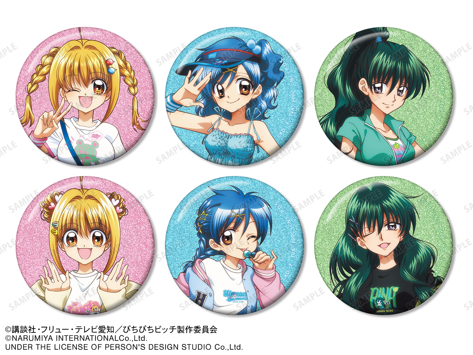 《Pre-Order》Glitter Can Badge｜唱K小魚仙 Pichi Pichi Pitch X ANGEL BLUE (26PP13-P)