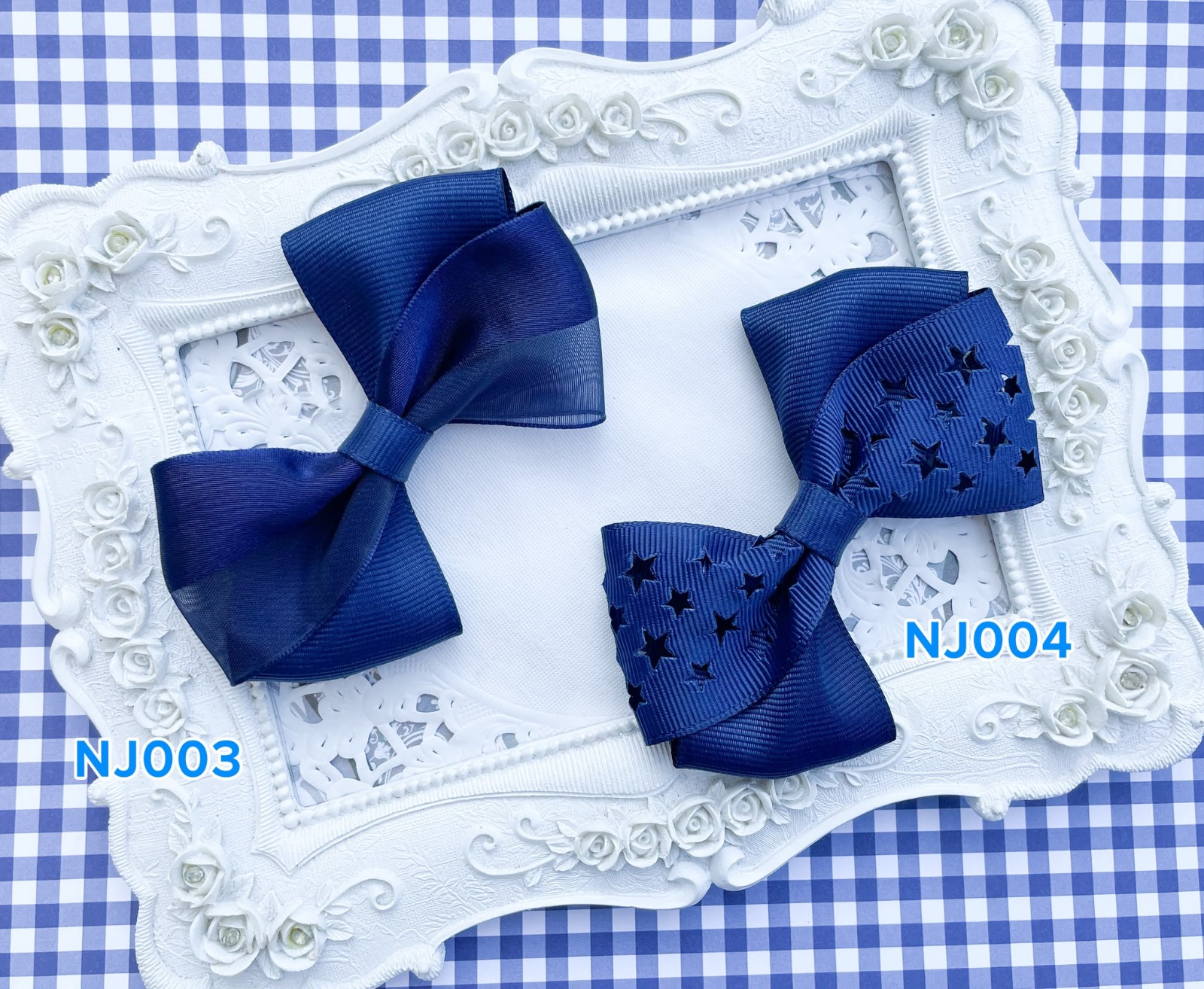 深藍色返學頭飾系列