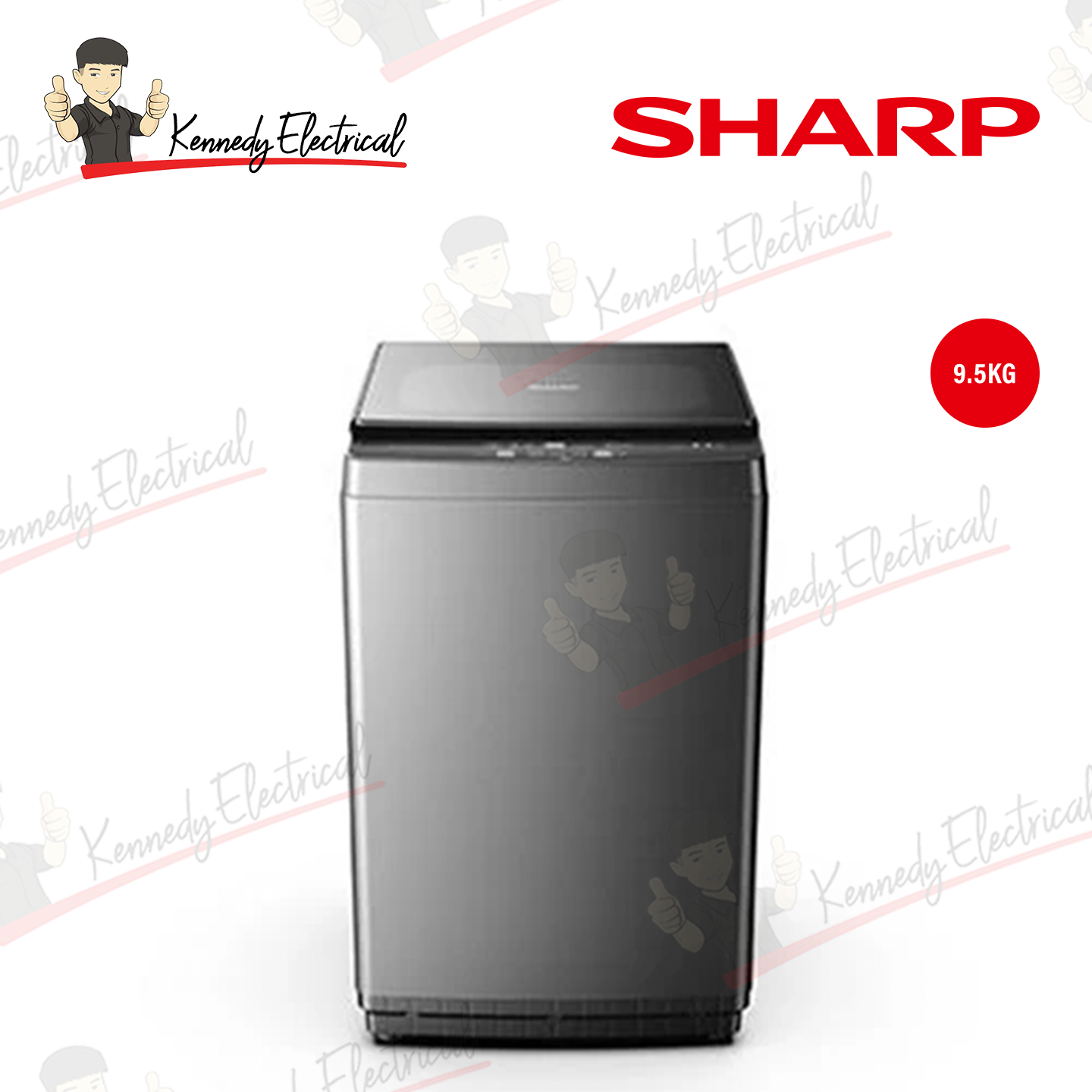 Sharp 9.5kg Top Load Washing Machine (ESX9521)