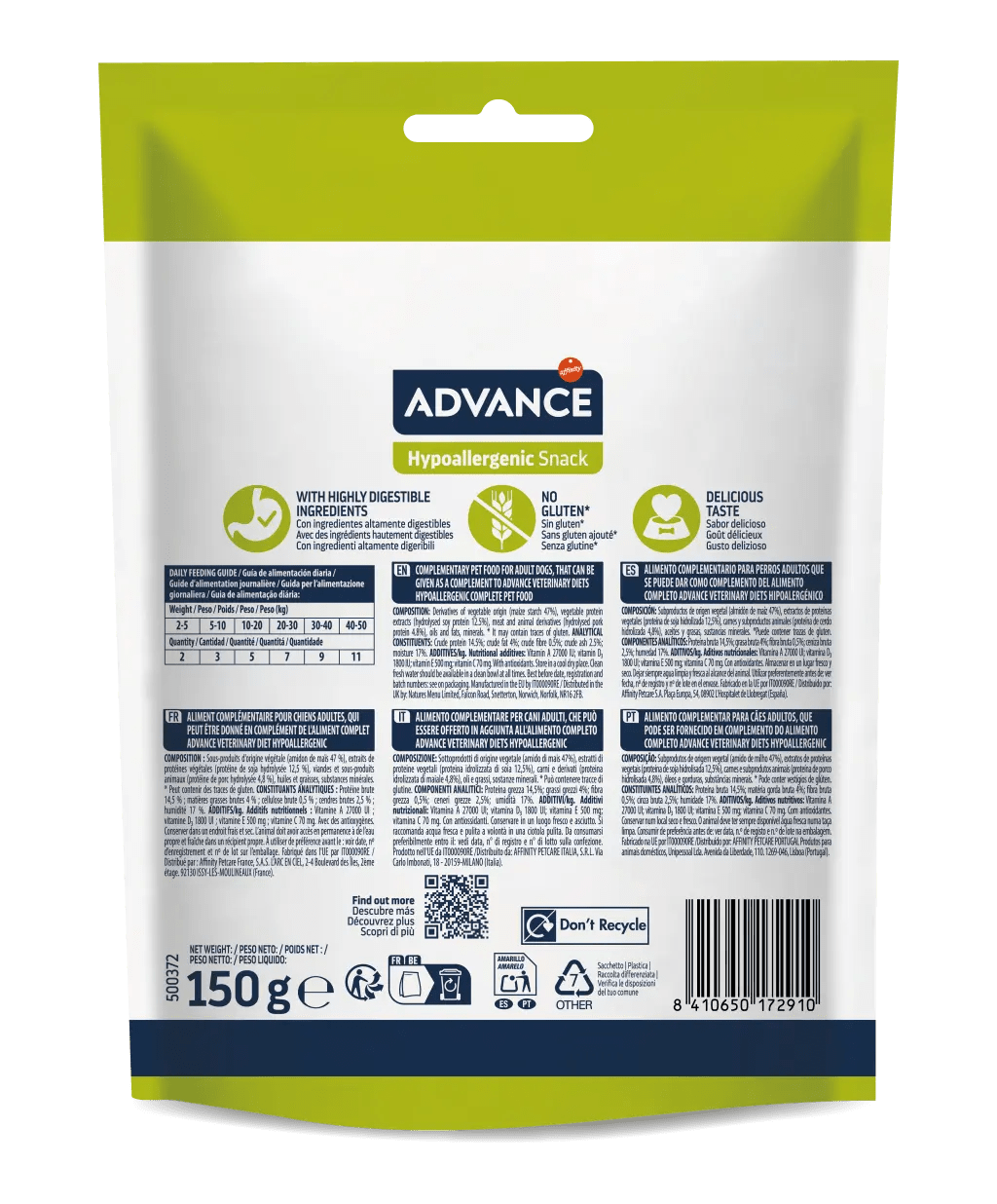 ADVANCE狗狗食物敏感小食 150g