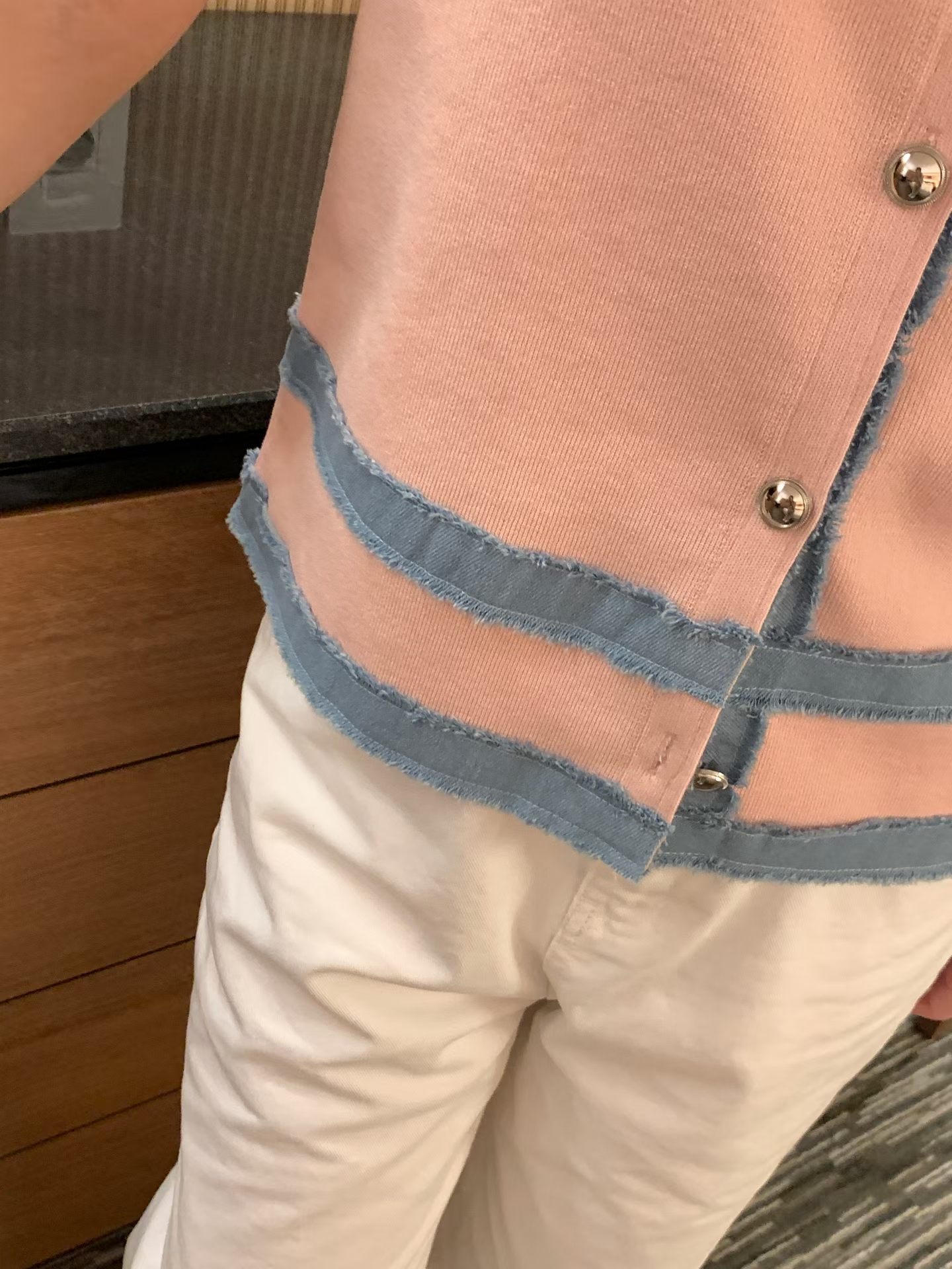 CT7 拼牛仔小香風外套