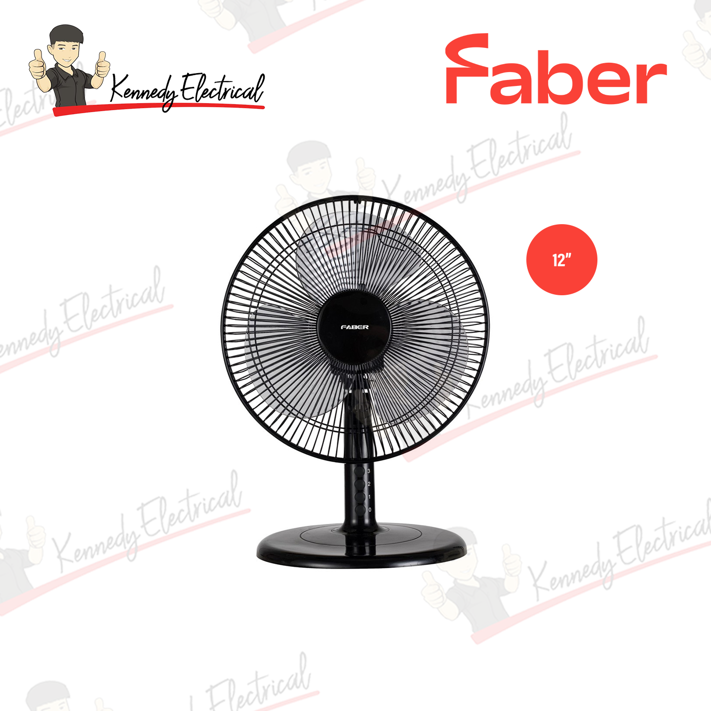 Faber 12" Table Fan VIENTO 1208BK