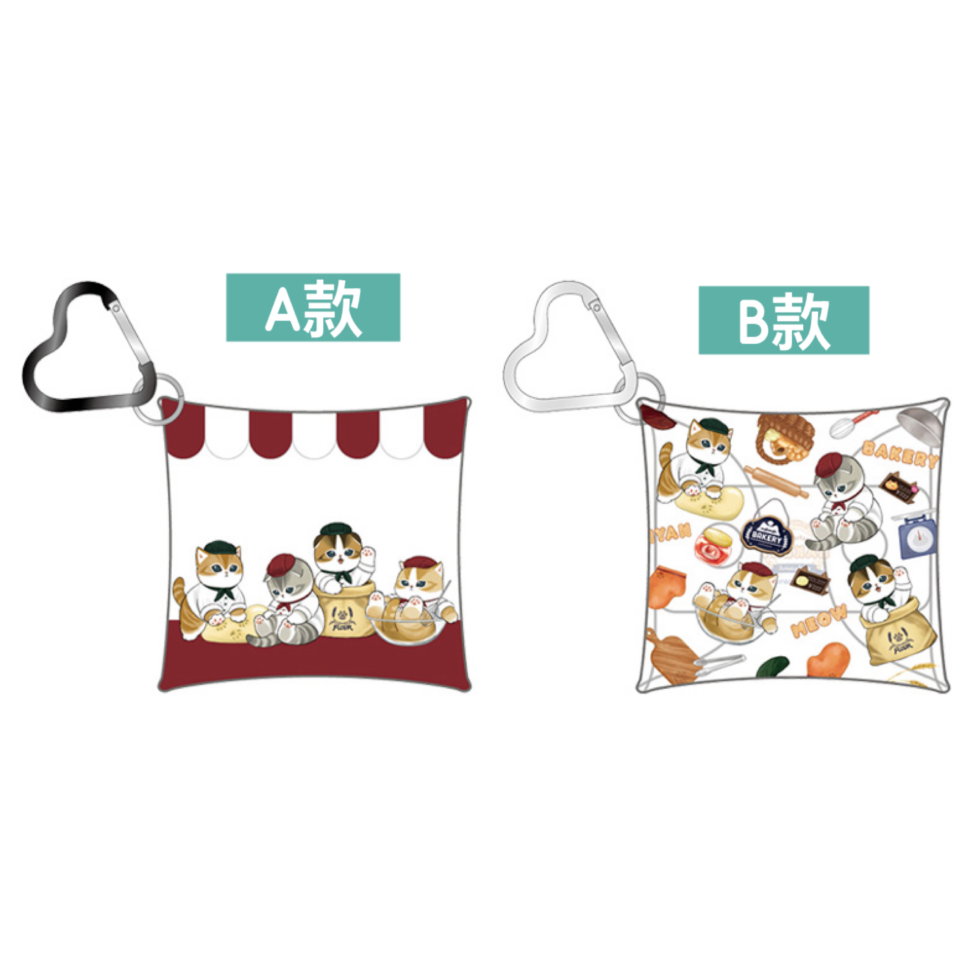 日本預訂📍Mofusand貓貓麵包店造型系列 - 心心扣透明袋仔 17/4日本開售