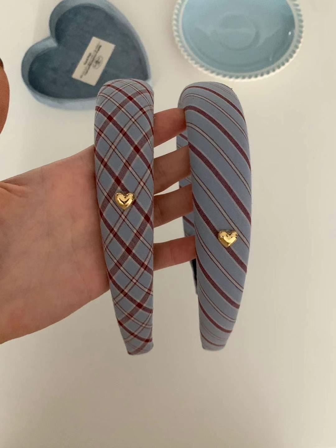 ♥︎心心扣布面頭箍