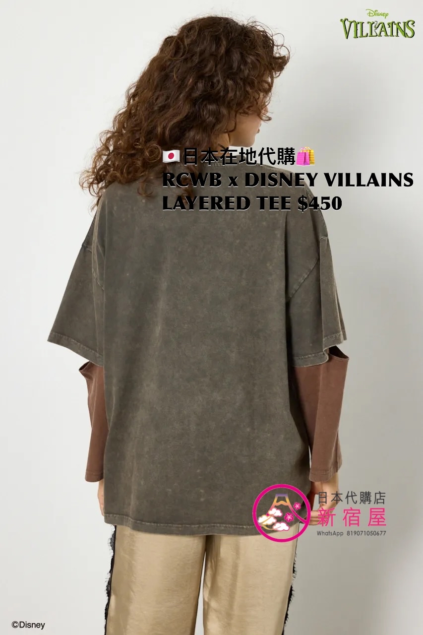 RODEO CROWNS WIDE BOWL x DISNEY VILLAINS LAYERED T-SHIRT