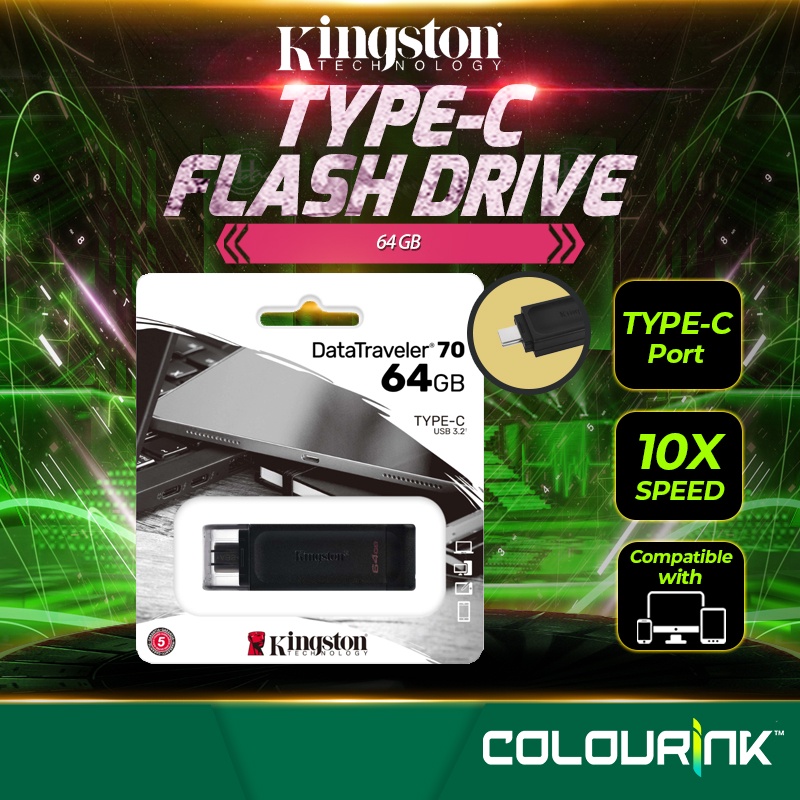 Kingston DT70 DataTraveler 70 OTG USB Type C Flash Drive Pendrive for PC Mobile Mac