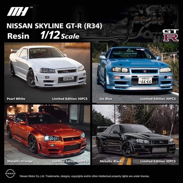 GT-R 模型 PGM × Onemodel 新品預購1/64 Nissan Skyline GT-R R34 Z-TUNE