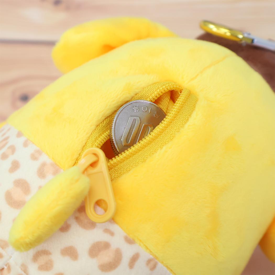 現貨｜Sanrio Pompompurin 布甸狗 豹紋泳衣系列 日版 吊飾 毛公仔收納袋 連心形扣 (PN-LP06)