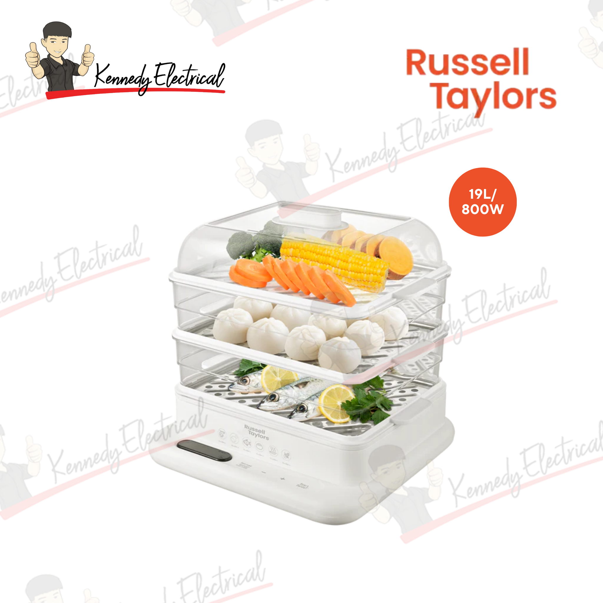 Russell Taylors 19L 3-Tier Food Steamer (MC30)
