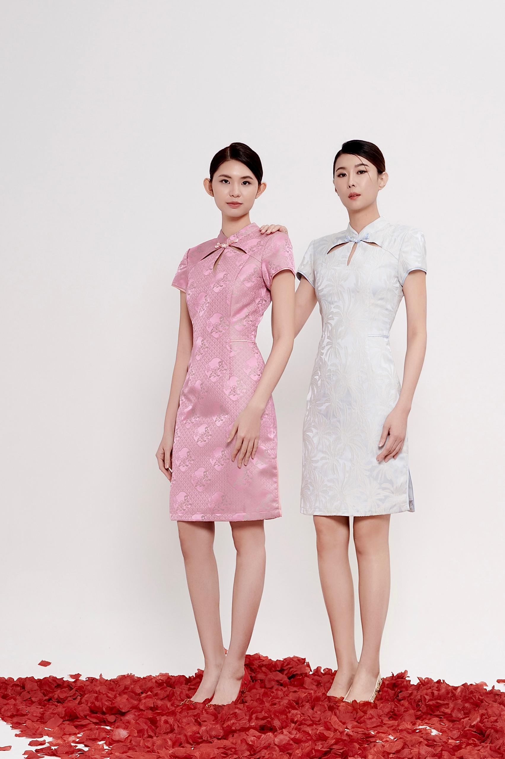 独家短袖旗袍 2124