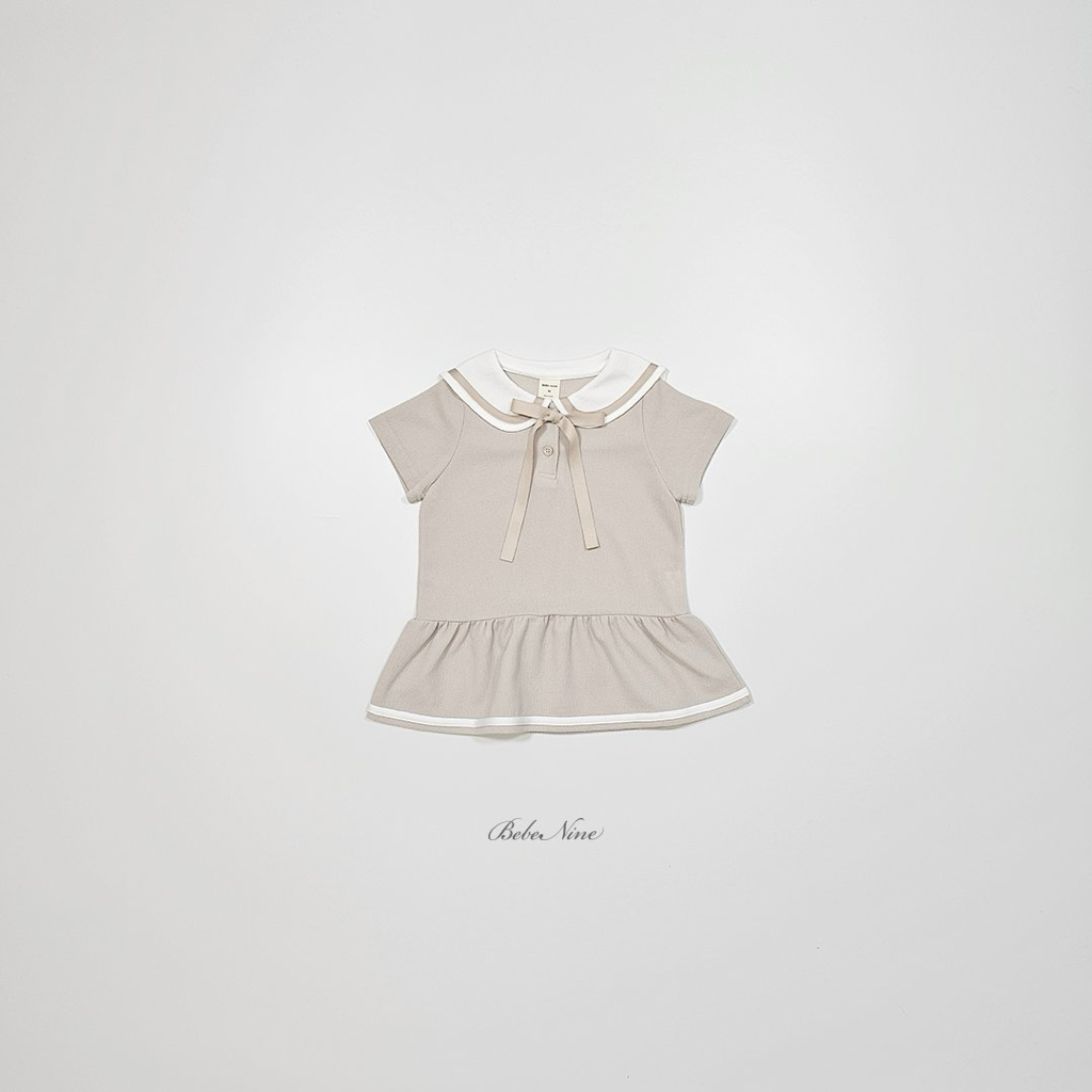 ☀️預訂 韓國直送☀️🇰🇷Bebenine三色海洋風水手領短袖連身裙