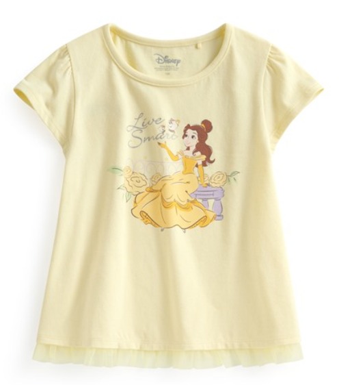 迪士尼系列網紗拼接印花T恤-47-童