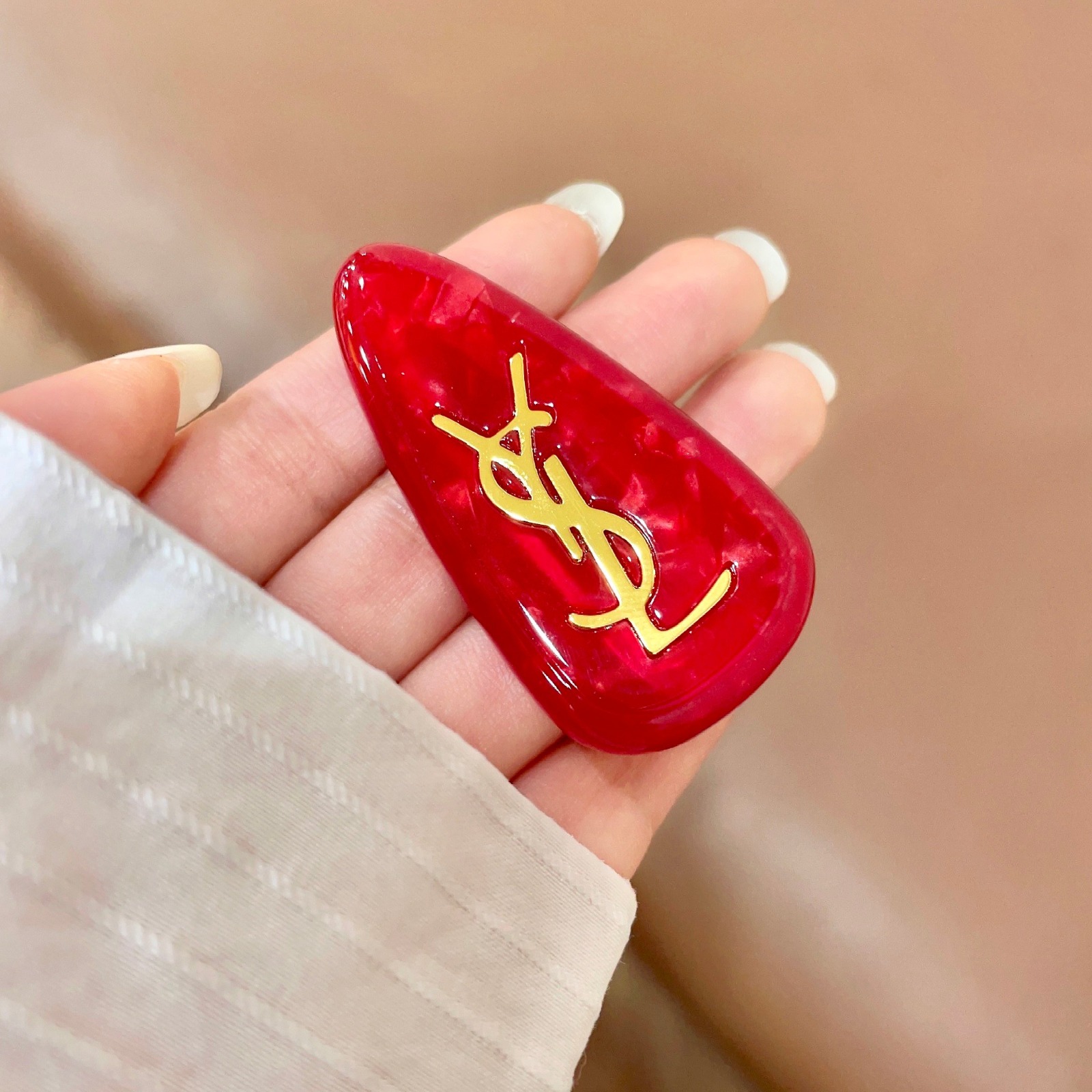 【原單】YSL 聖誕新年幸運紅髮夾 - 禮盒裝