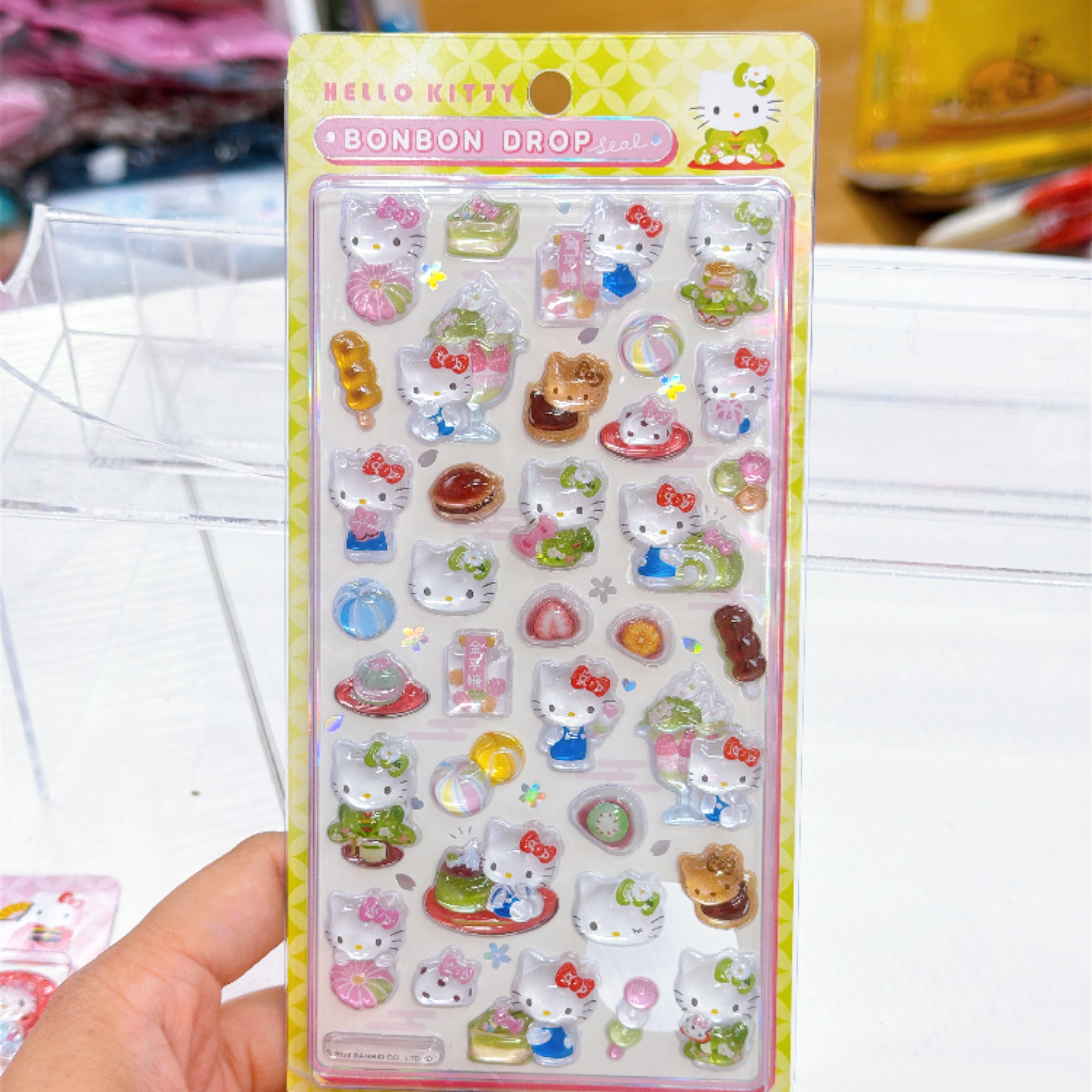 日本直送新款Hello Kitty Bon Bon drop 立體貼紙
