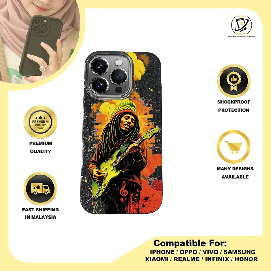 BLING CASE PHONE FOR IPHONE - DESIGN BOBMARLEY