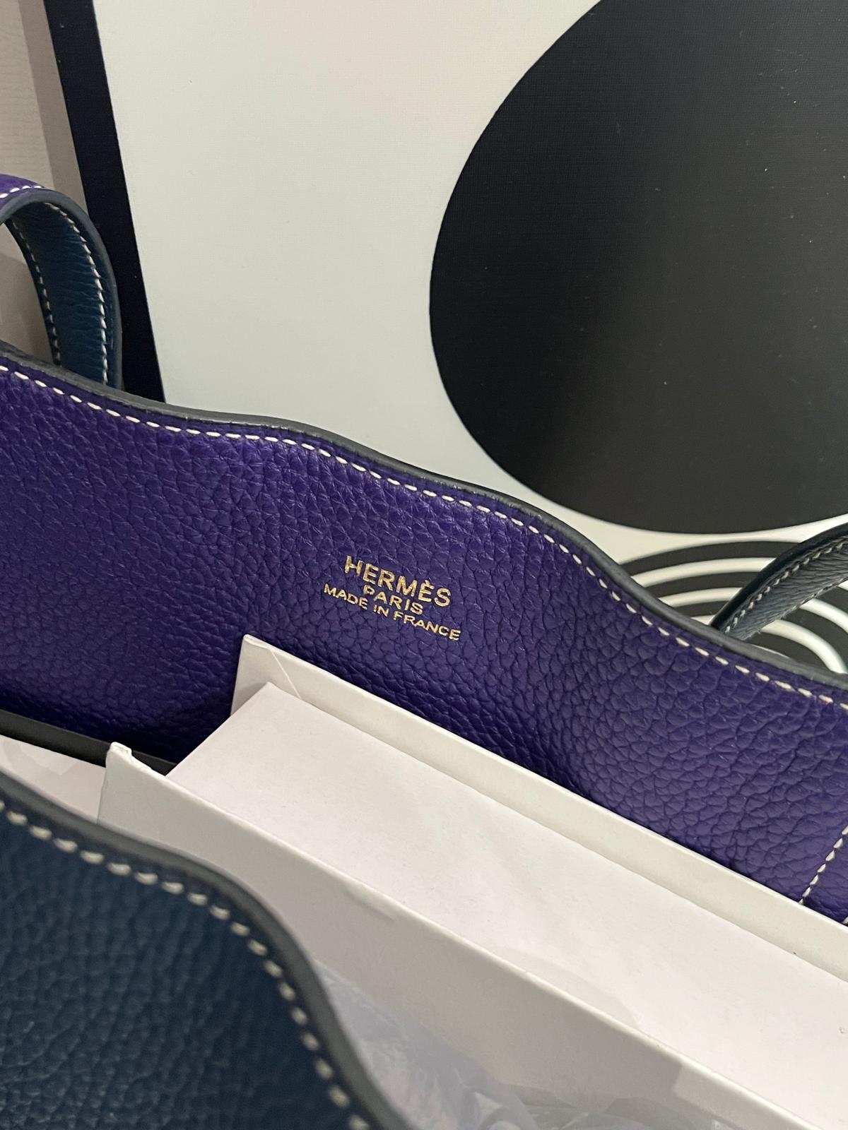 Hermes Double Sens 36 Tote Bag Stamp [Q] TC粒粒牛皮 100%Authentic, 98%New ✅Dust bag 