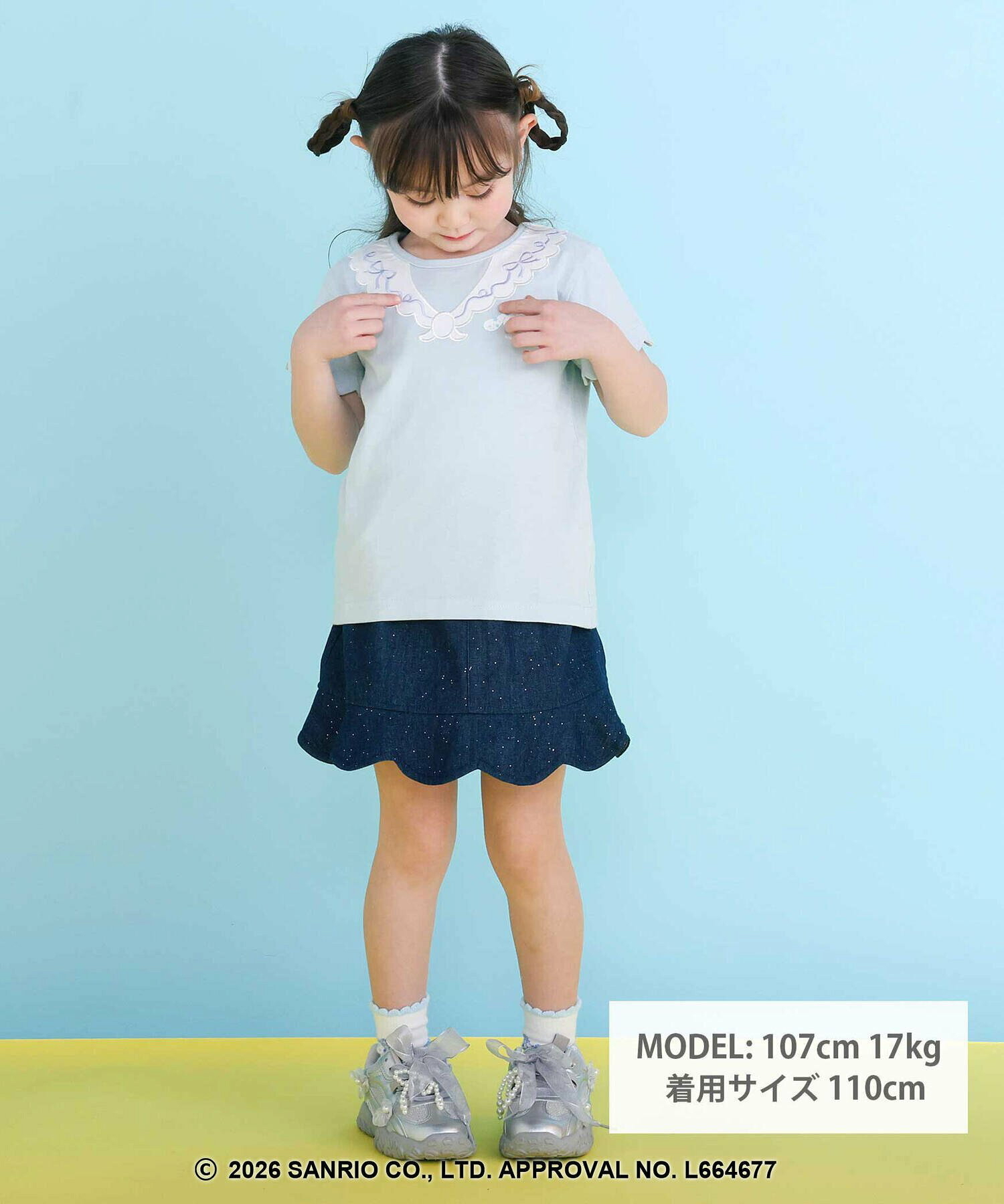 🇯🇵預訂 日本直送🇯🇵Slap Slip x Sanrio系列兩色人物印花立體耳朵刺繡水手領扇形袖上衣