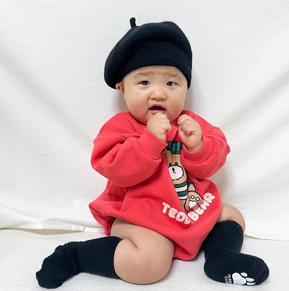 UBMOM 2023 Winter Teddy Series Berry Teddy 連身衣-紅色
