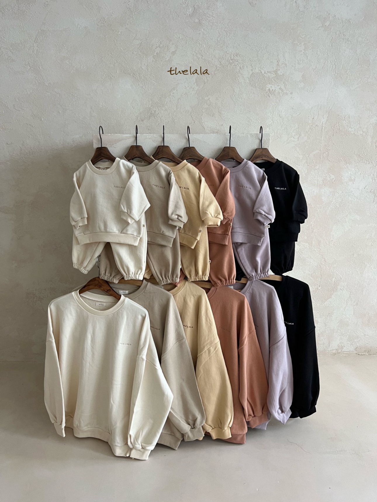 🌸預訂 韓國直送🌸🇰🇷THELALA六色標誌刺繡束腳運動褲