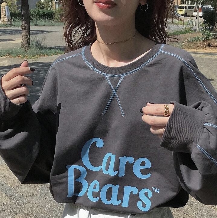 🌈care bears🐻印花寬鬆圓領衛衣(m)