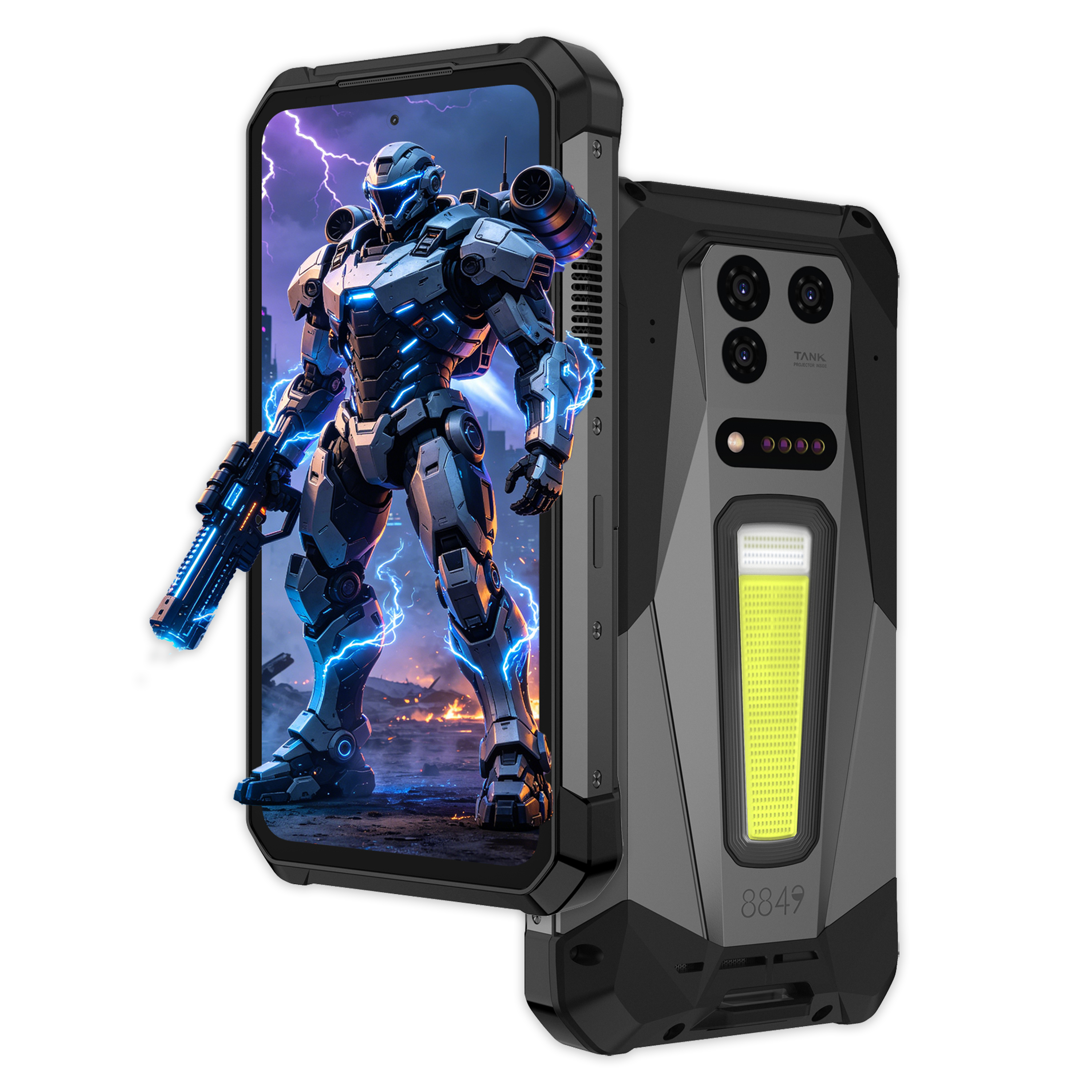 8849 / Unihertz Tank 5 5G | 6.73吋 AMOLED 120Hz 17600mAh 1080P DLP投影儀 雷射測距 露營燈 警示燈 夜視 WiFi7 USB3.1 雙頻GPS eSim 三防 投影手機 Rugged Phone with Projector