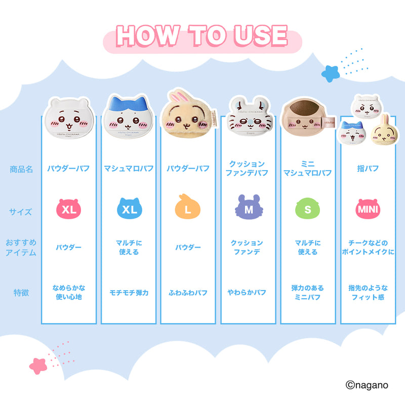 日本預訂📍Chiikawa x MilleFée可愛化妝粉撲套裝 23/1日本開售