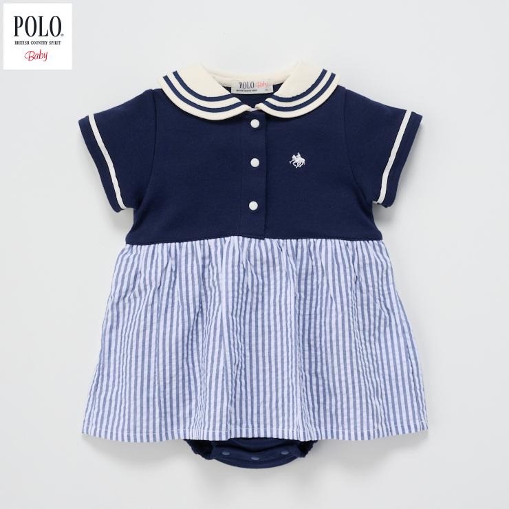 🇯🇵限量預訂 日本直送🇯🇵Polo Baby海洋風翻領條紋短袖包屁裙
