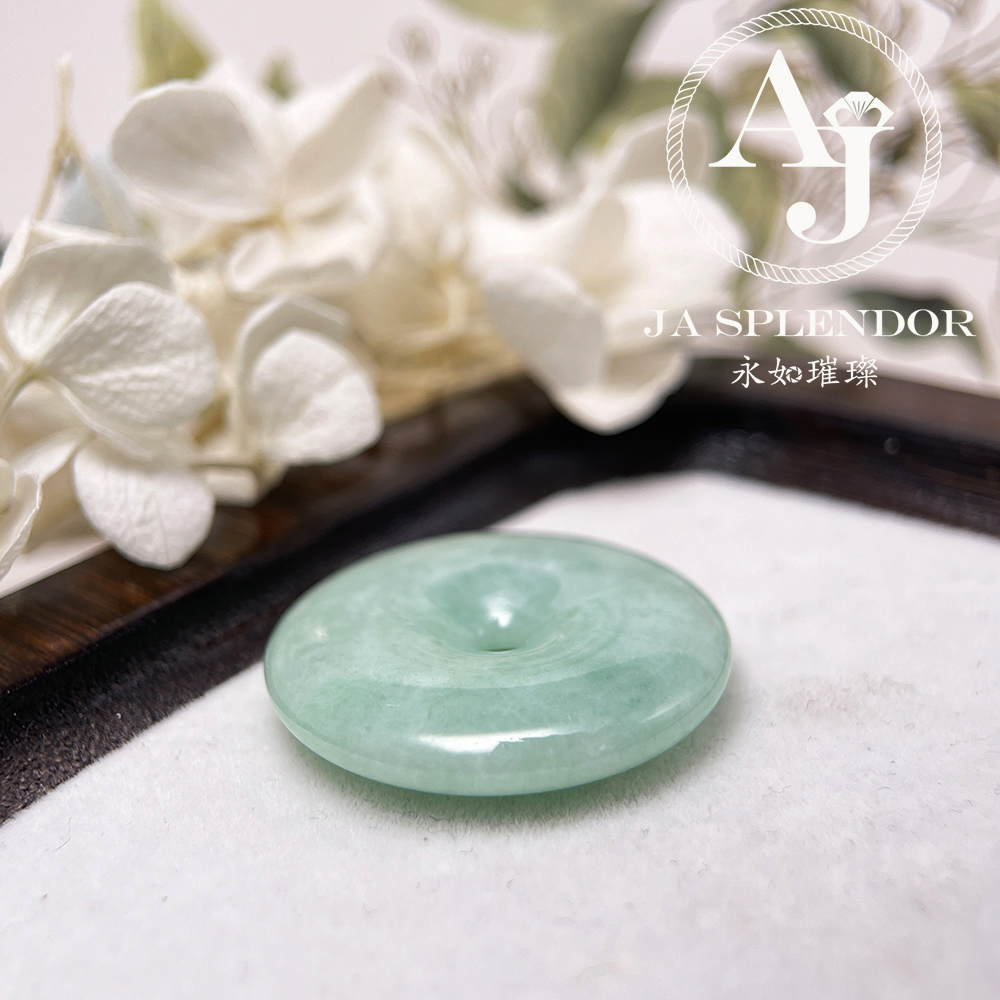 JN-3116 天然翡翠A玉 果綠甜色平安扣